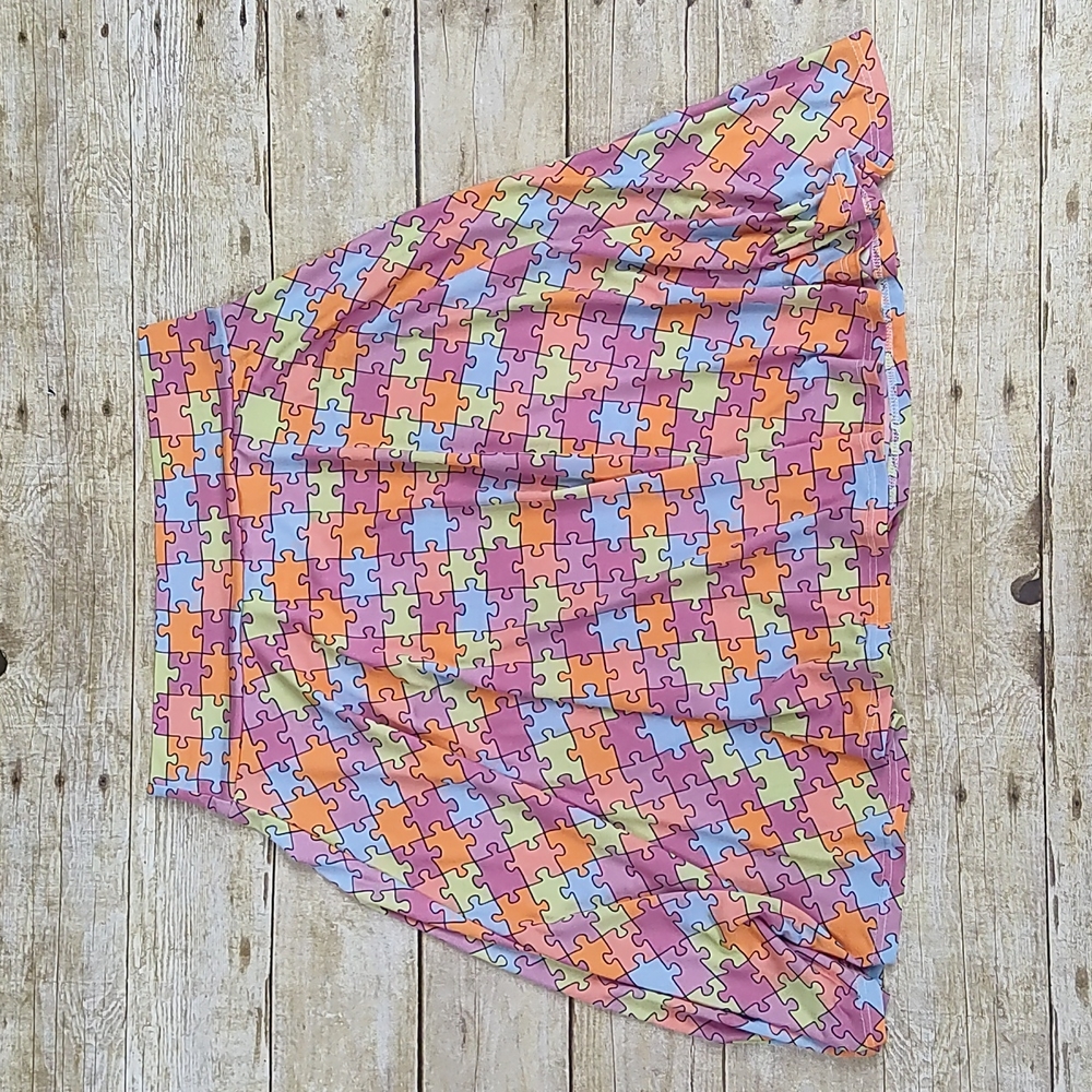 LuLaRoe Azure Puzzle Skirt